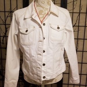 White jeans jacket
